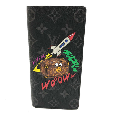 LOUIS VUITTON Long Wallet Purse M80931 Monogram Eclipse Canvas black Monogram Eclipse Portefeuille Braza mens Used