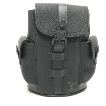 LOUIS VUITTON Shoulder Bag M58495 Taurillon Clemence Leather black Christopher XS mens Used