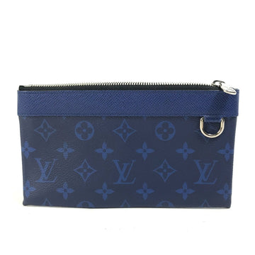 LOUIS VUITTON Pouch M30278 Leather/Tigarama blue Taigalama Pochette Discovery PM mens Used