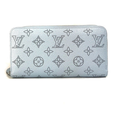 LOUIS VUITTON Long Wallet Purse M82197 Monogram Mahina blue Monogram Mahina Zippy wallet Women Used
