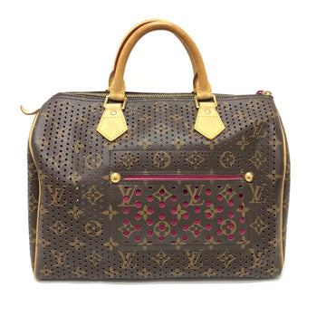 LOUIS VUITTON Handbag M95180 Monogram canvas Brown x purple type Monogram Perfo Speedy 30 Women Used