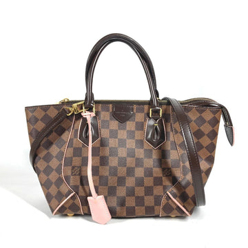 LOUIS VUITTON Handbag N41554 Damier canvas Brown x pink Damier Kaisa PM