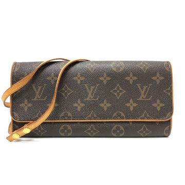 LOUIS VUITTON Shoulder Bag M51852 Monogram canvas Brown Monogram Pochette Twin GM Women Used