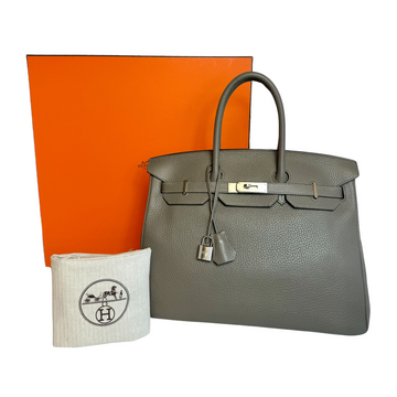 Hermès Birkin 35 Etain Clemence Palladium