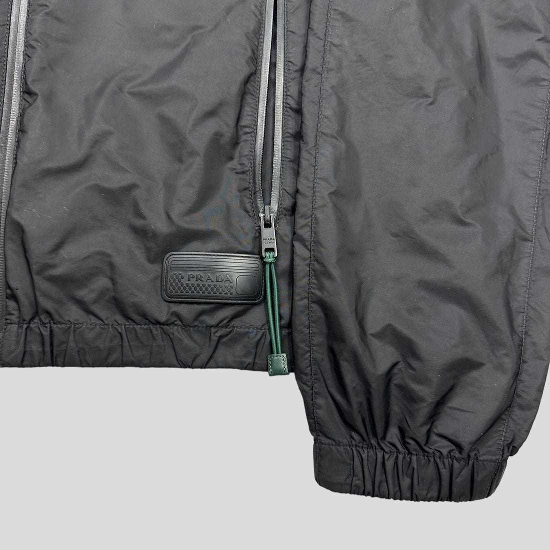 Prada Milano 2017 Rubber Logo Laminated K-way Windbreaker - L