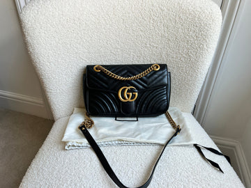 Gucci GG Black Marmont Small Shoulder Bag (RRP £1890)
