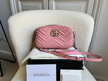 Gucci GG Pale Pink Marmont Small Shoulder Bag (RRP £1340)