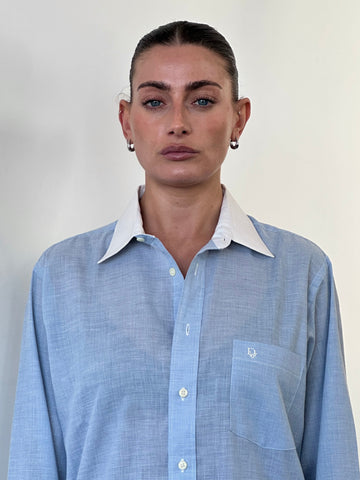 Christian Dior Contrast Collar Logo Shirt - M/L