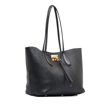 Black Ferragamo Gancini Tote Bag