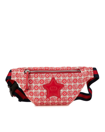Kids Canvas Star Belt Bag with Top Zip Closure