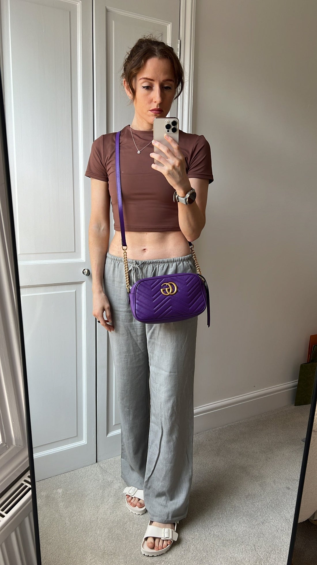 Gucci GG Purple Marmont Small Shoulder Bag (RRP £1,340)