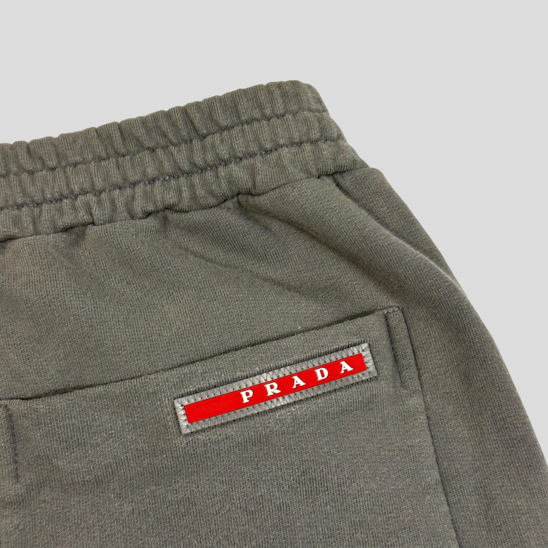 Prada Milano 2015 Red Tab Cotton Trackpants - S