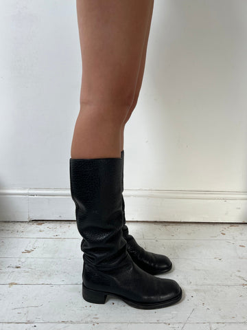 PRADA MID CALF BOOTS (EU 37.5)