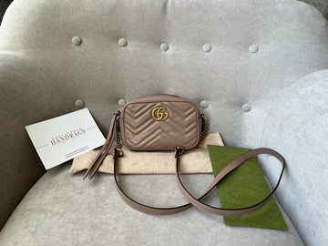 Gucci GG Dusty Pink Marmont Mini Shoulder Bag (RRP £1,160)