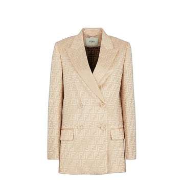 FENDI Elegant Crepe Satin Jacquard Jacket for Women - Fall/Winter 2025