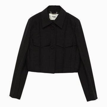 FENDI Chic Wool and Mohair Blazer