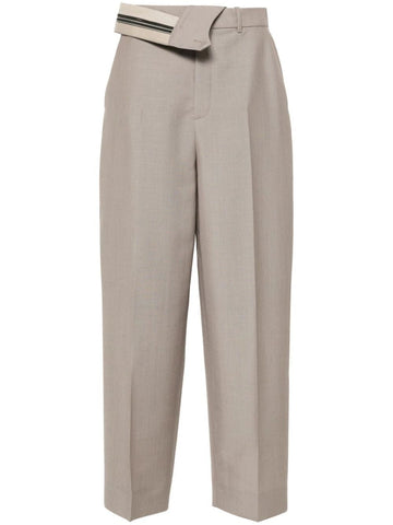 FENDI Wool Carrot-Fit Trousers