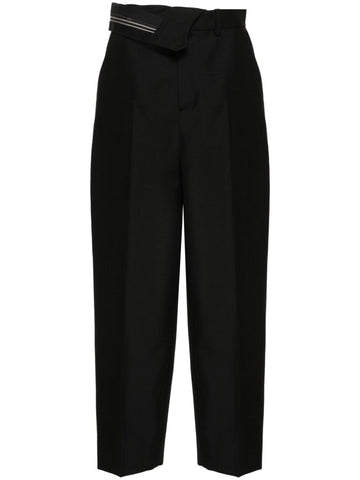 FENDI Asymmetric Waist Wool Trousers