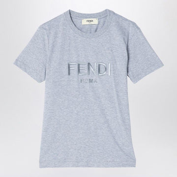 FENDI Embroidered Logo T-Shirt for Women - FW24 Collection