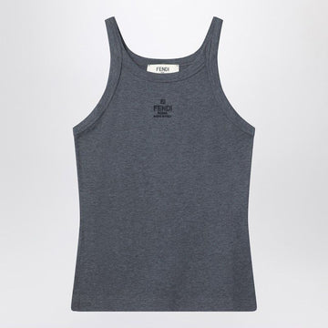 FENDI Ribbed Crew Neck Top