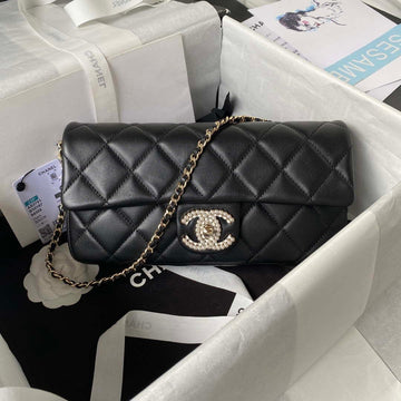 Makersluxe - Flap Bag Lambskin Black