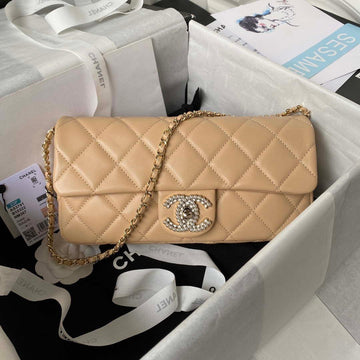 Makersluxe - Flap Bag Lambskin Apricot