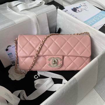 Makersluxe - Flap Bag Lambskin Pink