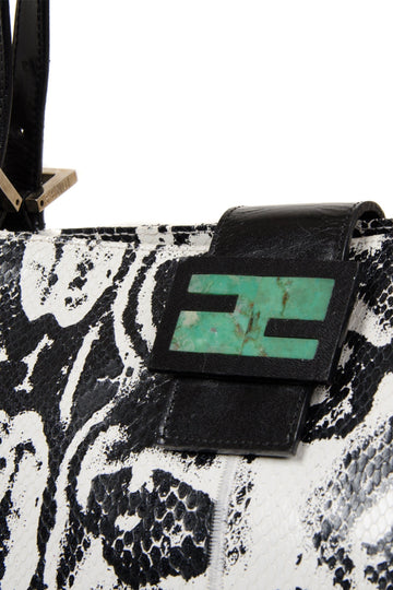 Snakeskin Mamma Baguette Bag