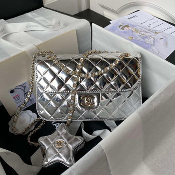 Makersluxe - Flap Bag & STAR COIN PURSE Silver