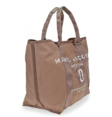 MARC JACOBS Large Spring Street Cotton Canvas Tote Taupe