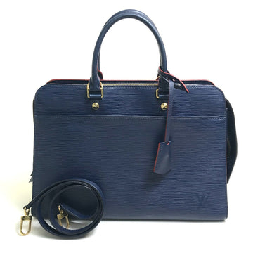 LOUIS VUITTON Handbag M54150 Epi Leather Navy x red Epi Vaneau GM Women Used