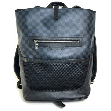 LOUIS VUITTON Backpack N40009 Damier Cobalt canvas, Taiga leather Navy x black Damier Cobalt Match point mens Used