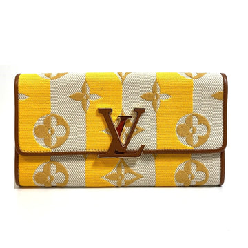 LOUIS VUITTON Long Wallet Purse M80416 Canvas / leather Yellow type Monogram Portefeuille Capsine unisex(Unisex) Used