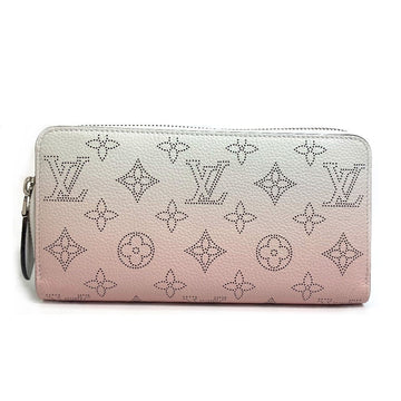 LOUIS VUITTON Long Wallet Purse M80490 monogram mahina leather Pink x White monogram mahina gradation Zippy wallet Women Used