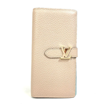 LOUIS VUITTON Long Wallet Purse M81367 Taurillon Clemence Leather Gray type vertical wallet Women Used