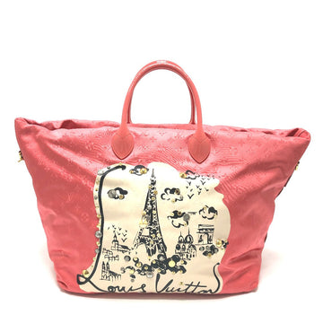 LOUIS VUITTON Tote Bag M94090 Nylon pink cruise line monogram Cava Nouvelle Vague Women Used
