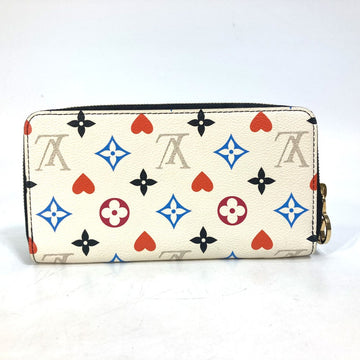 LOUIS VUITTON Long Wallet Purse M57491  Monogram multicolor canvas white heart monogram multicolor Zippy wallet Women Used