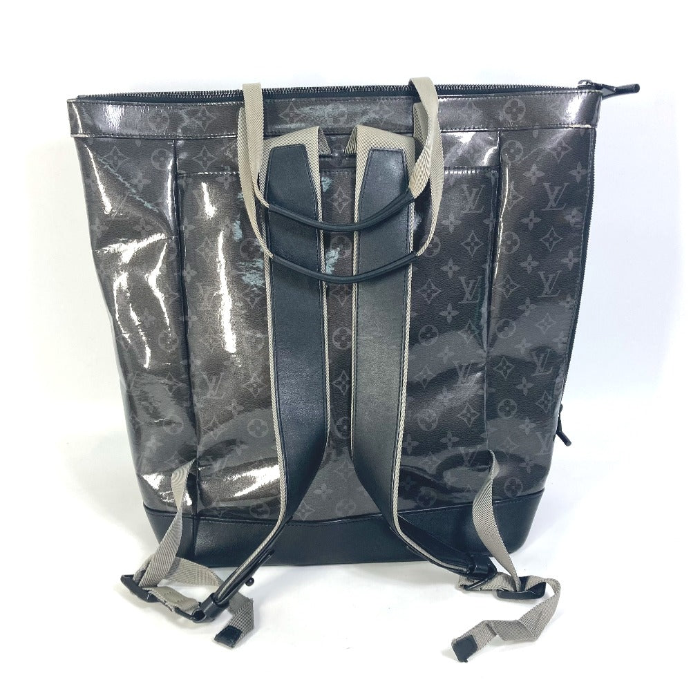 LOUIS VUITTON Tote Bag M43900 Plastics black Monogram Eclipse Glaze Zipped tote mens Used