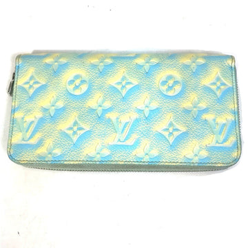 LOUIS VUITTON Long Wallet Purse M81466 Monogram Ann Platt Leather yellow Monogram Ann Platt Zippy wallet Women Used