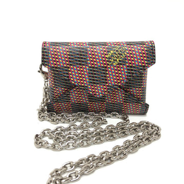 LOUIS VUITTON Necklace N60278 leather multicolor Damier Kirigami Women Used