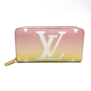LOUIS VUITTON Long Wallet Purse M80361 Monogram canvas pink monogram visor pool Zippy wallet Women Used