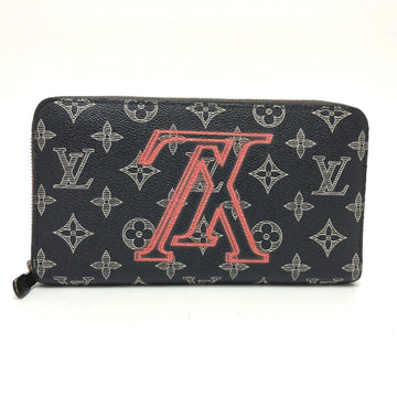 LOUIS VUITTON Long Wallet Purse M62931 Monogram canvas Navy Travel case monogram upside down ink Zippy Organizer mens Used