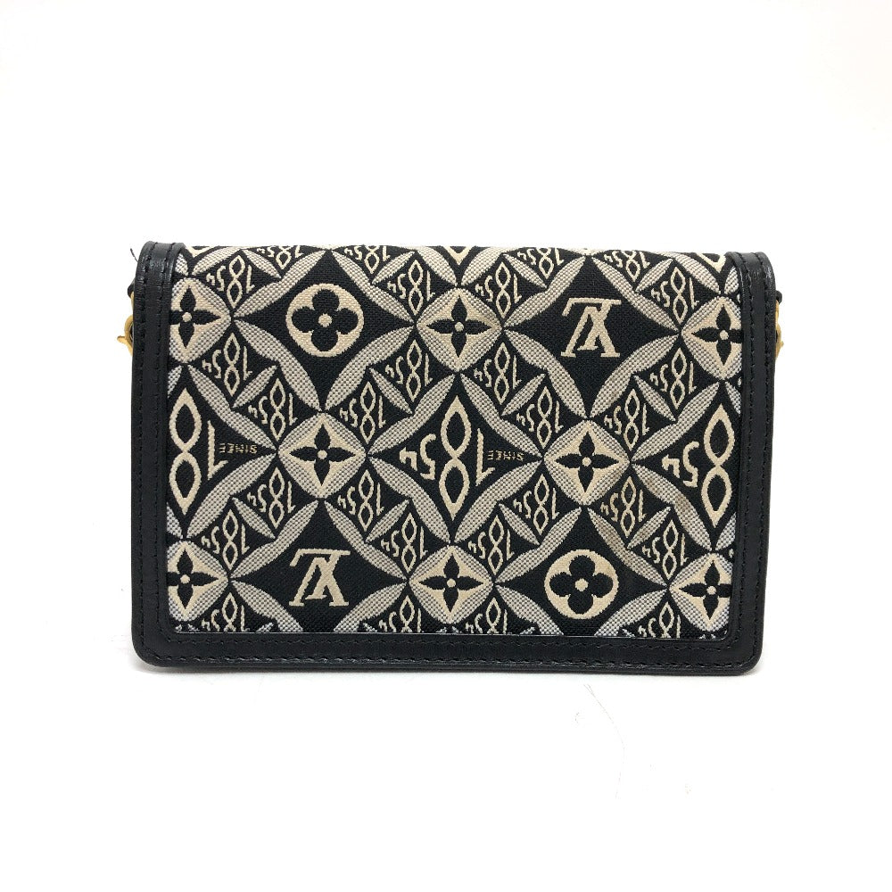 LOUIS VUITTON Shoulder Bag M69992 canvas Navy Monogram Jaguar Portefeuille Daufine Women Used