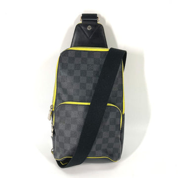 LOUIS VUITTON Shoulder Bag N42424 Damier Grafitto Canvas black Damier Grafitte Avenue Sling Bag mens Used
