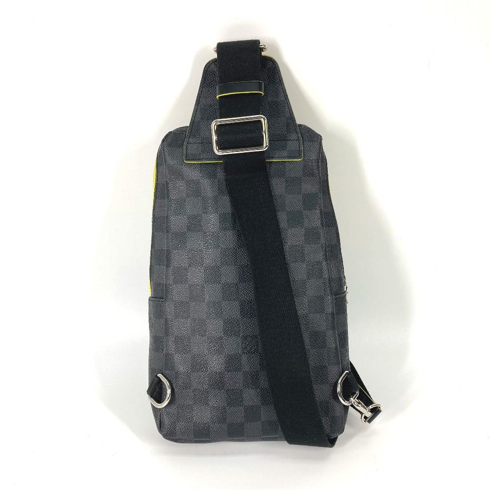 LOUIS VUITTON Shoulder Bag N42424 Damier Grafitto Canvas black Damier Grafitte Avenue Sling Bag mens Used