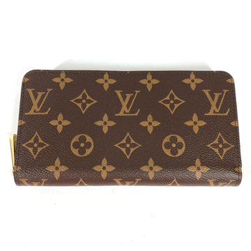 LOUIS VUITTON Long Wallet Purse M42616 Monogram canvas Brown Monogram Zippy wallet Women Used