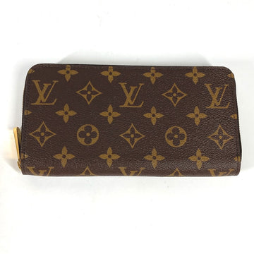LOUIS VUITTON Long Wallet Purse M41895 Monogram canvas Brown Monogram Zippy wallet Women Used