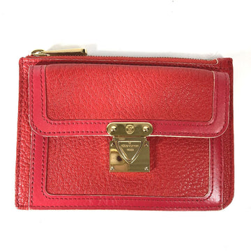 LOUIS VUITTON Coin case M91938 Suhari leather Red Suhari Unseparable PM Women Used