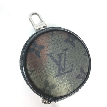 LOUIS VUITTON Coin case MP2711 Nylon khaki Monogram Camouflage Porto Cle Pouch mens Used