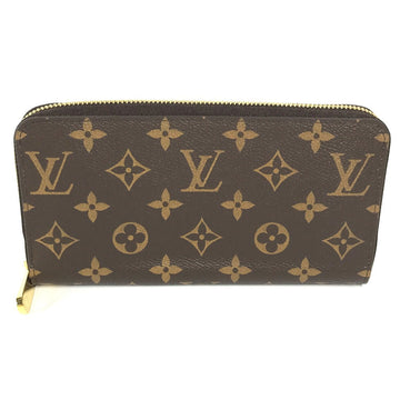 LOUIS VUITTON Long Wallet Purse M41895 Monogram canvas purple Monogram Zippy wallet Women Used